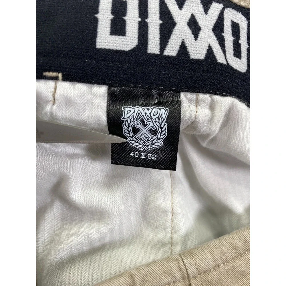 Dixxon D Flex Pants Men 40x32 Khaki Stretch Chino Elastic Waist Straight